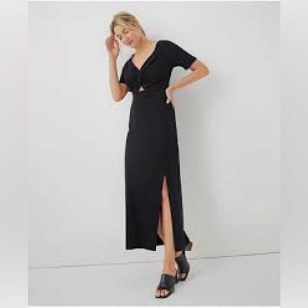 Pact Jersey Knot Front Maxi Dress Sz XS
